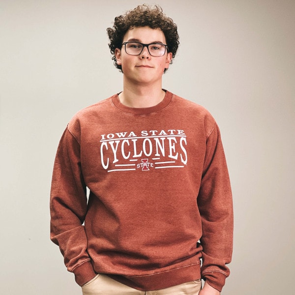 CI Sport I-State Cyclones Underlined Cardinal Throwback Crewneck